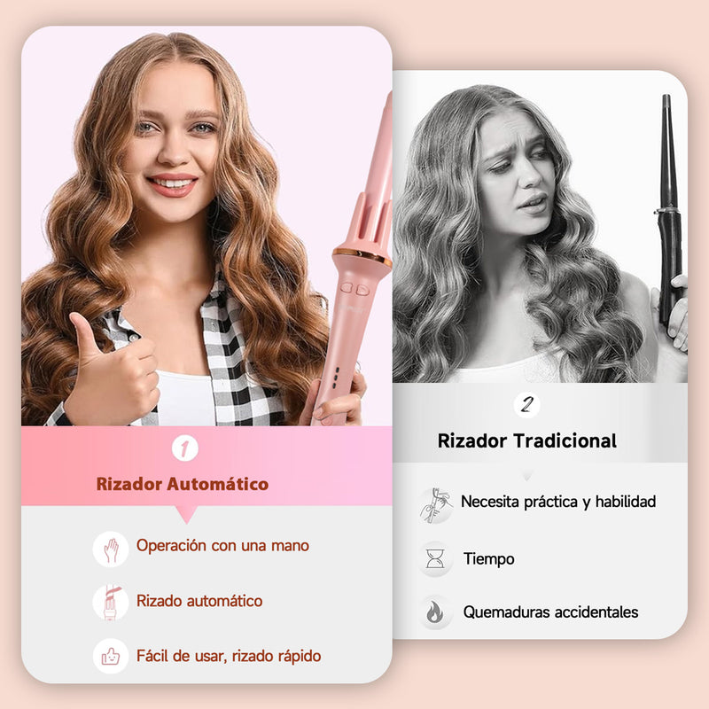 Rizador Automático De Cabello Rosado Hc02